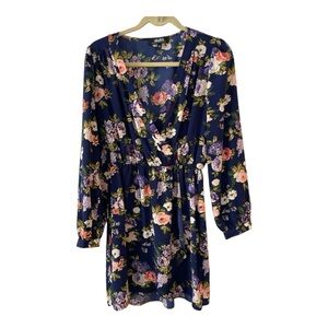 Lulu's Floral Navy Dress